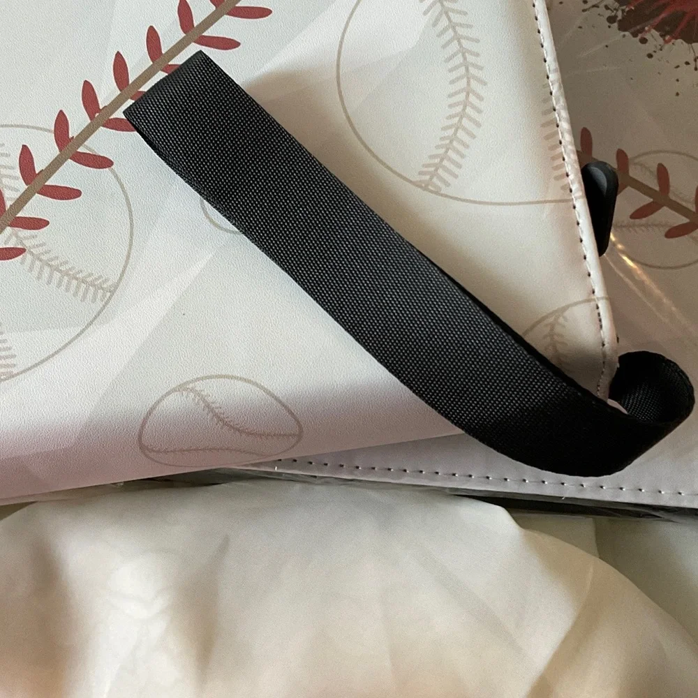 Baseball Themed Trading Card Binder.450 Card Slots Zip Around/Handle 10.5 X 13”